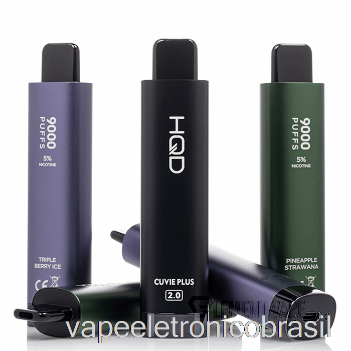 Vape Eletrônico Hqd Cuvie Plus 2.0 9000 Descartável Kiwi Morango